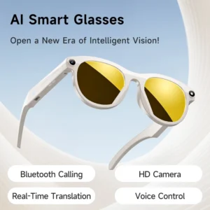 Wireless Bluetooth Voice Control AI Real Time Translation HD Camera Multi Functional for Sports Business Stylish Wearable Device