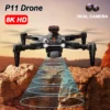 8K HD P11 Drone GPS Aerial Pography Dual Camera Omnidirectional Obstacle Avoidance Quadcopter Drones