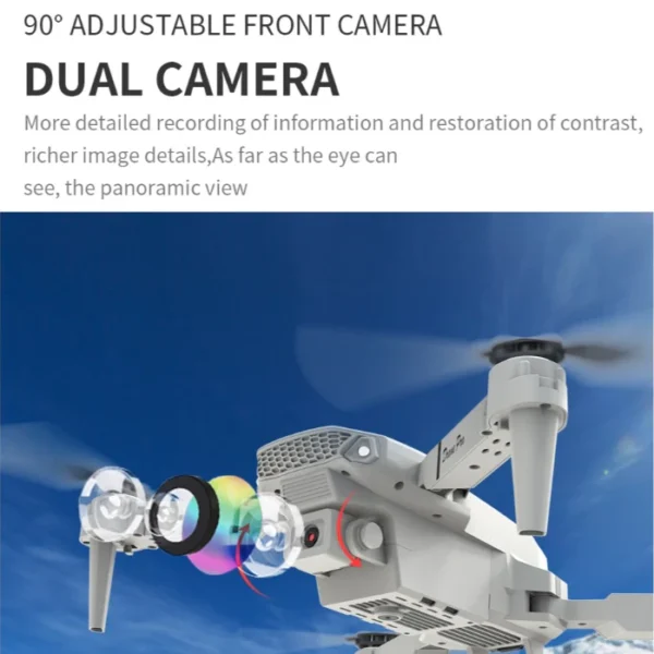 my-11134207-820l8-mmtsyb6vojk136.webp Drone Dual Camera Remote Control Helicopter Quadcopter Foldable Portable Drones Toys