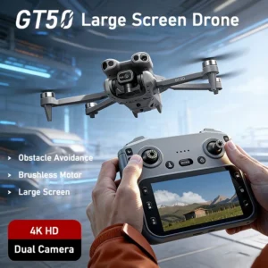 GT50 Drone Large Screen Remote Control 4K Dual Cameras Brushless Drone Aerial Pography RC Quadcopter Mini Drone