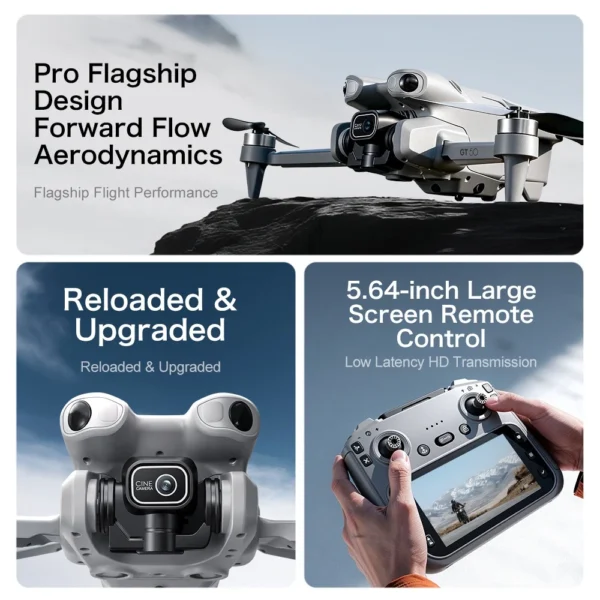 GT50 Drone Large Screen Remote Control 4K Dual Cameras Brushless Drone Aerial Pography RC Quadcopter Mini Drone