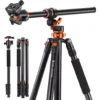 T254A7 BH 28L Aluminum 4 Section Tripod Load Capacity 10kg