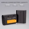NP FZ100 Dual Slot Quick Battery Charger And 2 Battery Kit