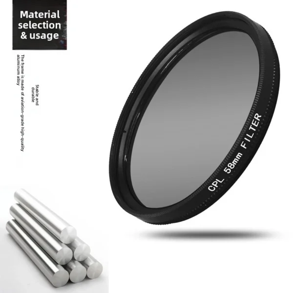 CPL camera polarizer polarizing SLR filter anti reflection mirrorless photography multi coated filter