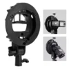 S Type Bracket Holder Black ABS Material Lightweight Portable Design for Mount Speedlite Flash Photography Studio