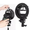 S Type Bracket Holder Black ABS Material Lightweight Portable Design for Mount Speedlite Flash Photography Studio