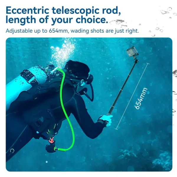 sg-11134201-81zvq-mmqzfo63s4ckf8.webp 17 cm Portable Selfie Stick Rust proof Rotatable Aluminum Alloy 3 Sections Screw with jaw Adapter Lanyard Compatible
