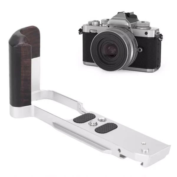 Handgrip L Shape Grip Fit for Camera Mounting Baseplate with Blackwood Handle Quick Release Plate