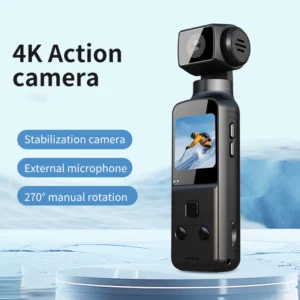 Pocket Camera 4K HD Action Camera Anti Shake Outdoor Hiking Handheld Clip on Cycling Action Camera