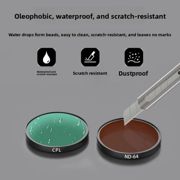 Compatible with filters polarizer UV filter ND filter and accessories