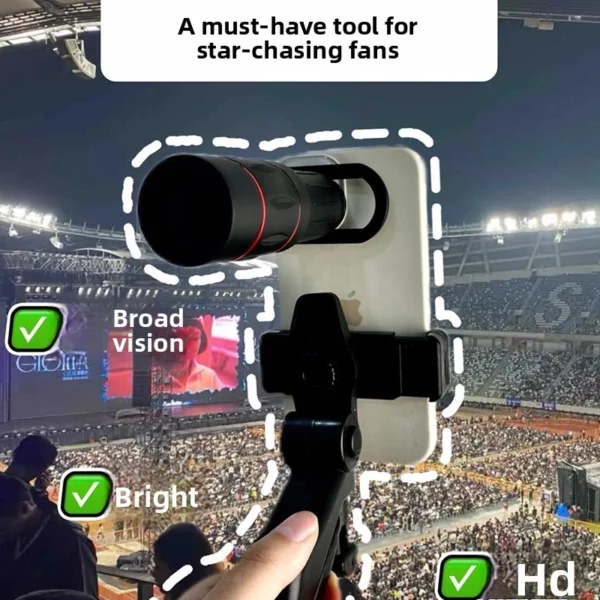 sg-11134201-8262d-mlwx3qx4thxf26.webp 28x Mobile Phone Telescope Monocular Concert Shooting Artifact Telepo Lens Camera Auxiliary High Magnification HD photography